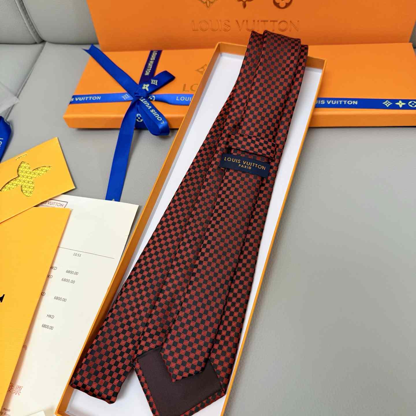 Louis Vuitton Damier Classique Tie - DesignerGu