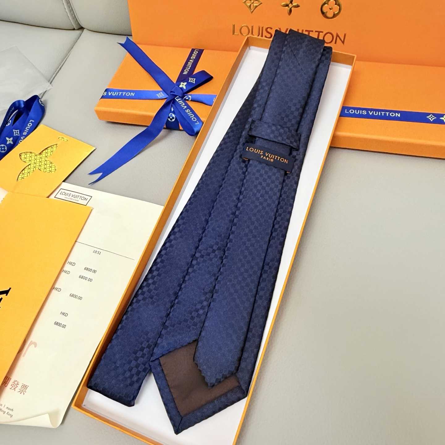 Louis Vuitton Damier Classique Tie - DesignerGu