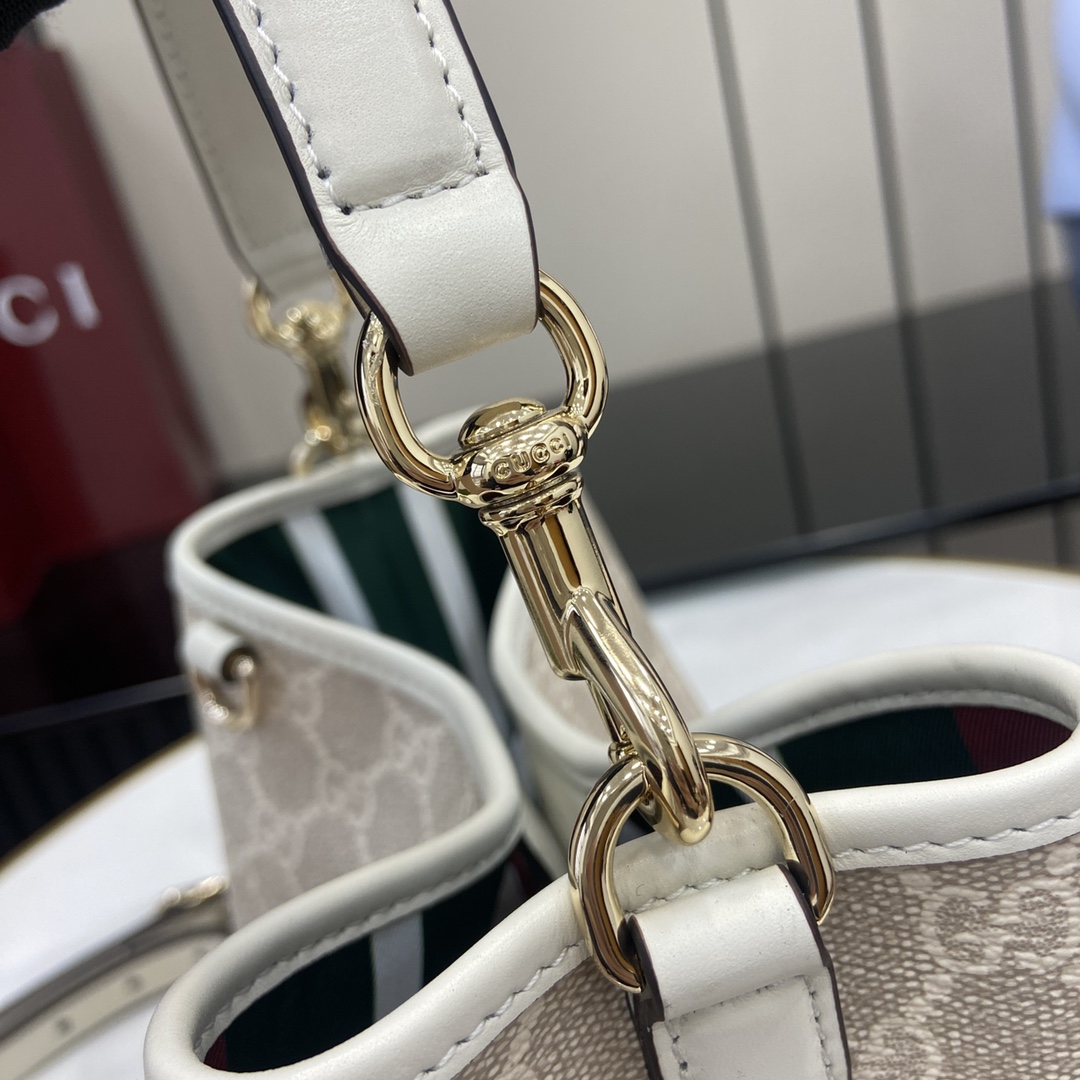 Gucci GG Emblem Mini Bucket Bag  - DesignerGu