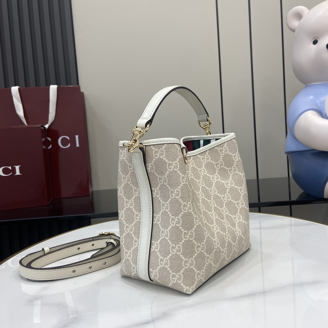 Gucci GG Emblem Mini Bucket Bag  - DesignerGu