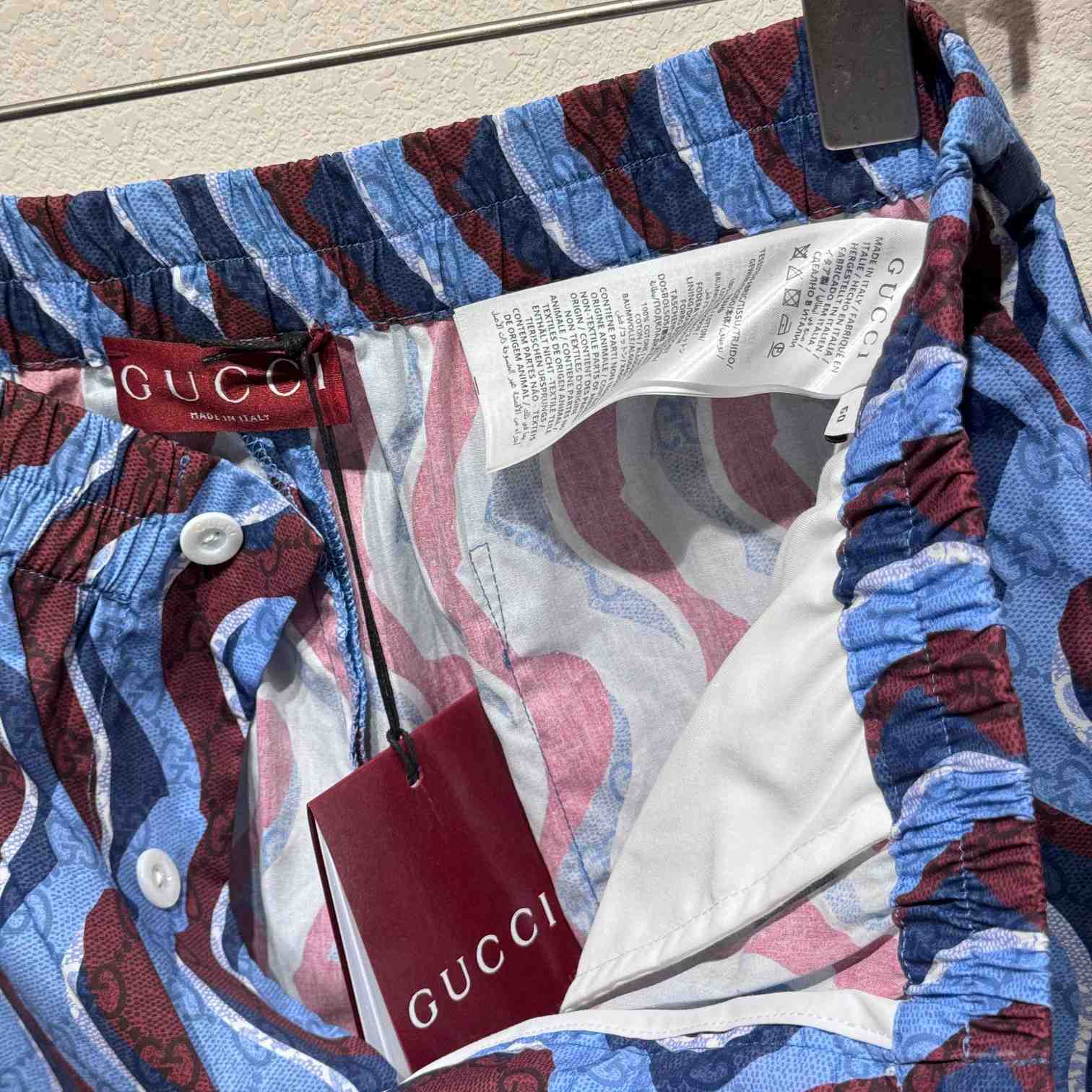 Gucci Printed Cotton Poplin Shorts - DesignerGu