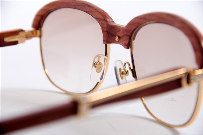 Cartier 1116679 Sunglasses In Gold Brown Gradient - DesignerGu