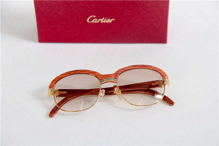 Cartier 1116679 Sunglasses In Gold Brown Gradient - DesignerGu