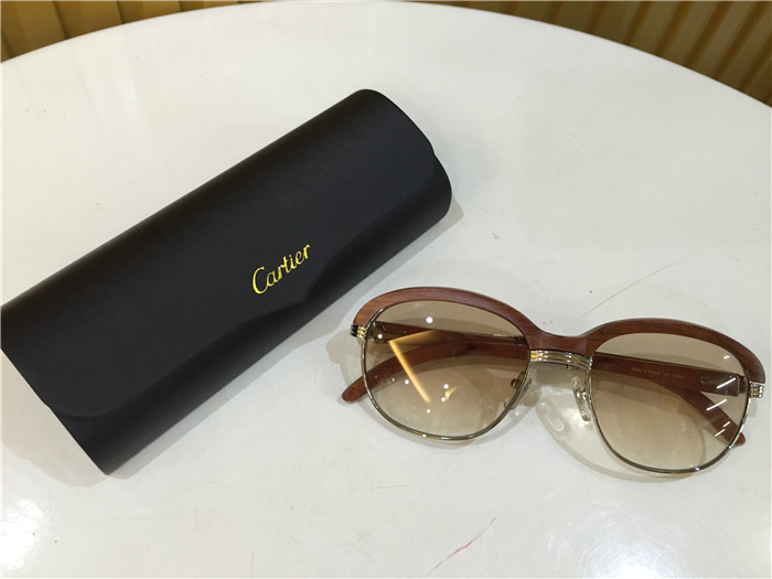 Cartier 1116679 Sunglasses In Silver Brown Gradient - DesignerGu