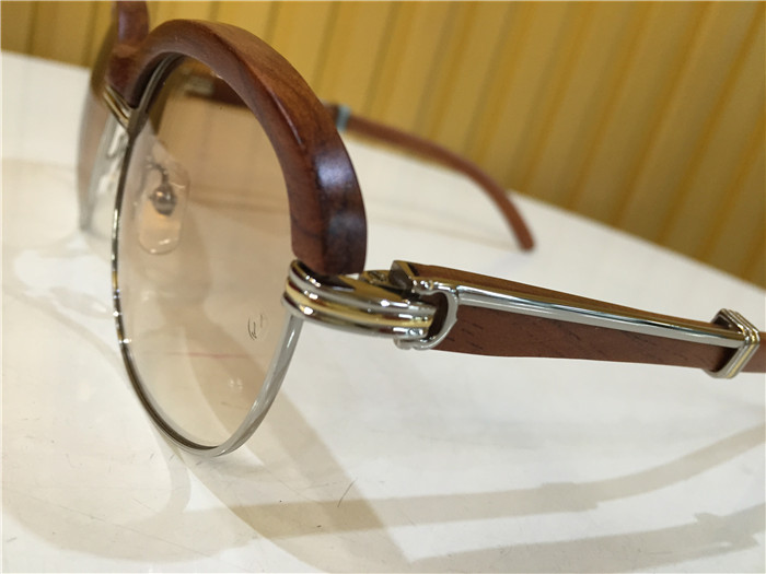 Cartier 1116679 Sunglasses In Silver Brown Gradient - DesignerGu