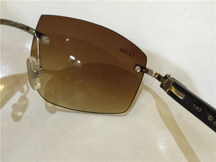 Cartier 4189705 White Mix Black Buffalo Sunglasses In Silver - DesignerGu