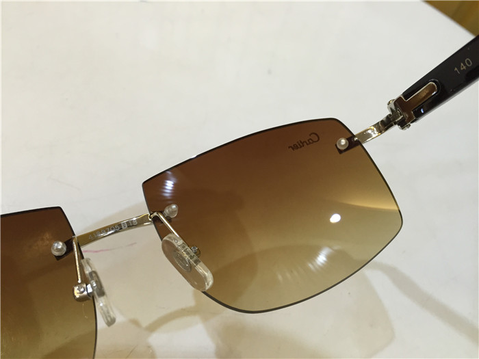 Cartier 4189705 White Mix Black Buffalo Sunglasses In Silver - DesignerGu