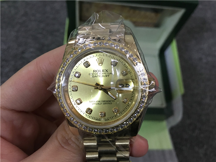 Rolex High Quality Oyster Perpetua Pearlmaster 28/31/36 Yellow Gold Diamond Watch - DesignerGu