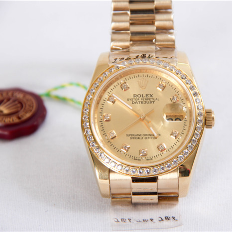 Rolex High Quality Oyster Perpetua Pearlmaster 28/31/36 Yellow Gold Diamond Watch - DesignerGu