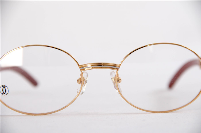 Cartier 7550178 55-22 Sandal Wood Eyeglasses In Gold - DesignerGu