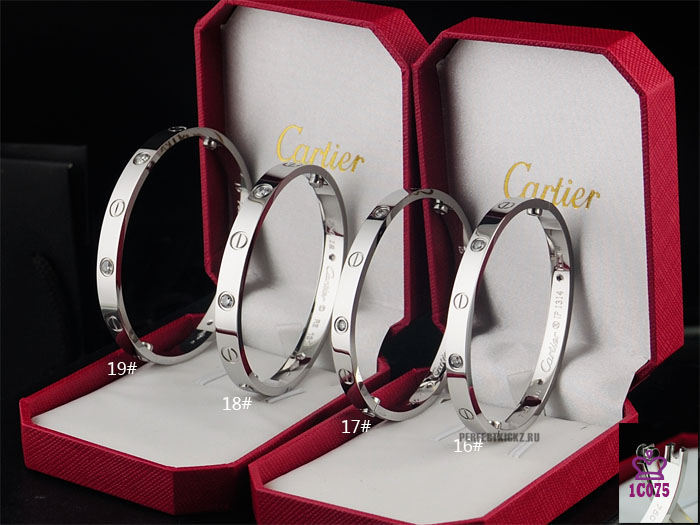 Cartier Classic Love Silver Bracelet With Diamonds - DesignerGu