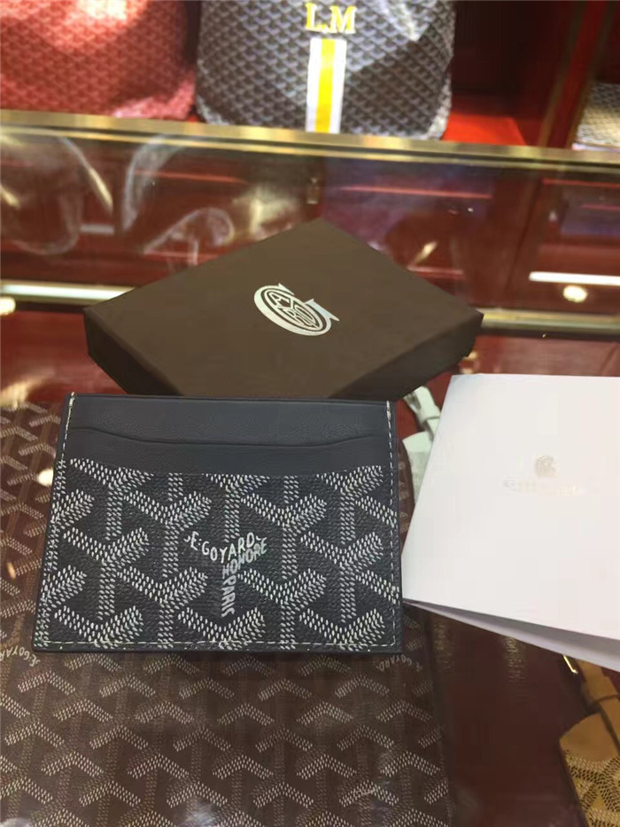 Goyard Card Holder Black - DesignerGu