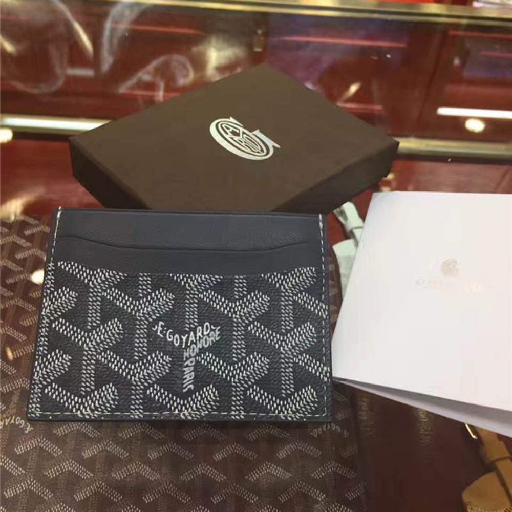 Goyard Card Holder Black - DesignerGu