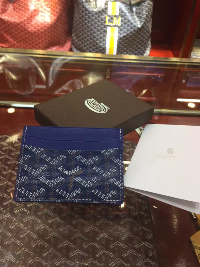 Goyard Card Holder Blue - DesignerGu