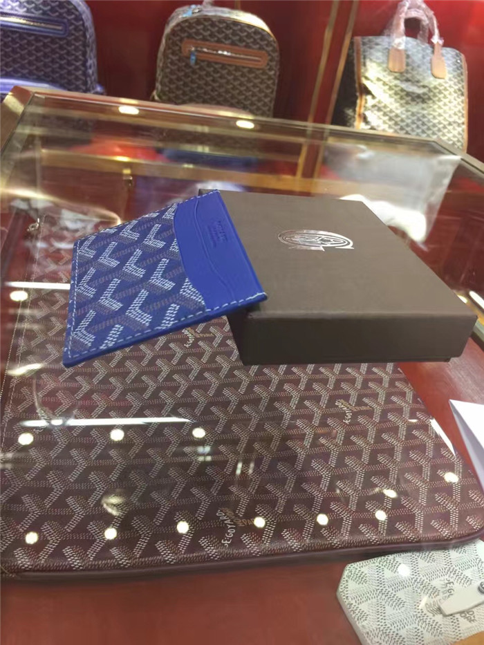 Goyard Card Holder Blue - DesignerGu