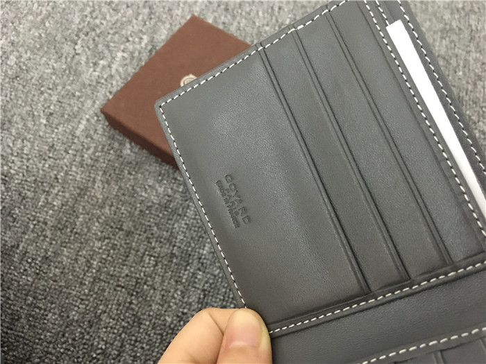 Short 6 Card Slots Billfold Wallet Grey - DesignerGu