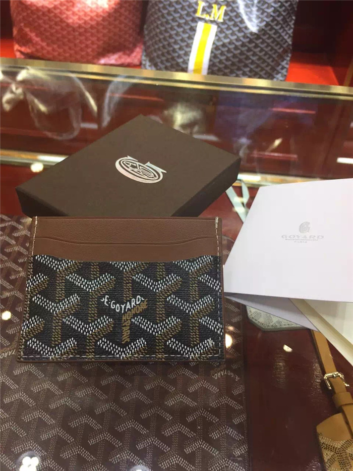 Goyard Card Holder Brown - DesignerGu