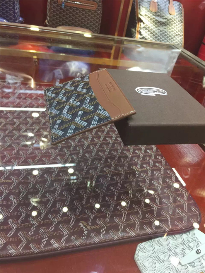 Goyard Card Holder Brown - DesignerGu