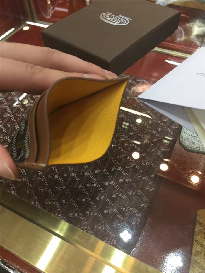 Goyard Card Holder Brown - DesignerGu