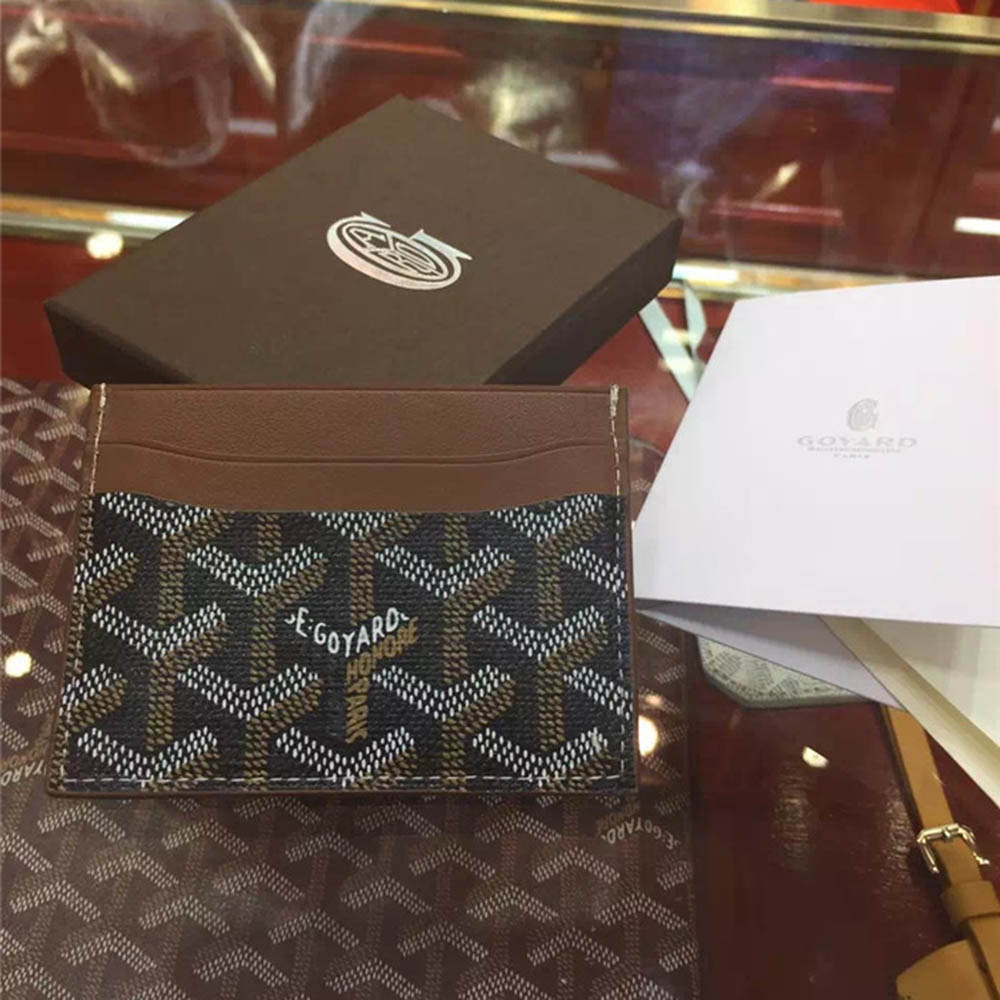 Goyard Card Holder Brown - DesignerGu