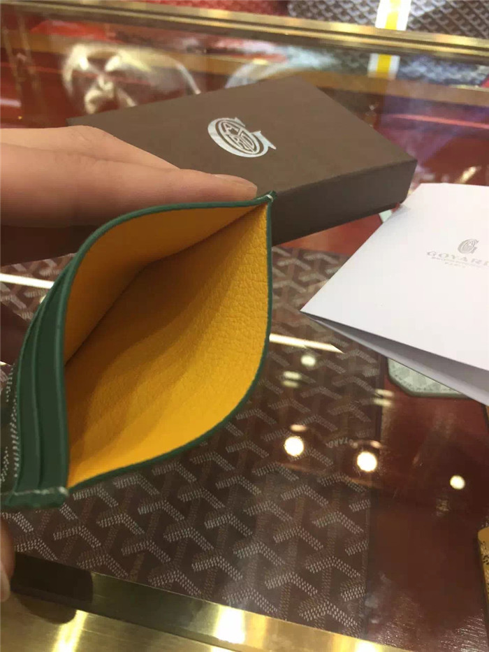 Goyard Card Holder Green - DesignerGu