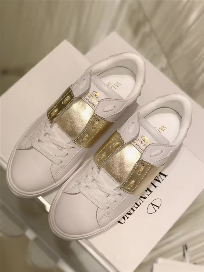 Valenti Open Low Top Golden Block Sneakers - DesignerGu