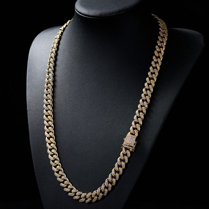 Miami Cuban Chain Cuban Necklace Bundle in Yellow Gold - DesignerGu