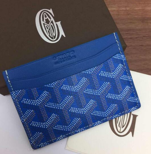 Goyard Card Holder Blue - DesignerGu