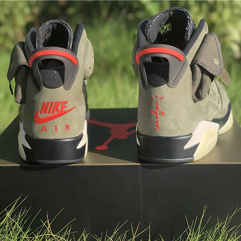 Jordan Travis Scott X Air Jordan 6 Medium Olive Cactus Jack - DesignerGu