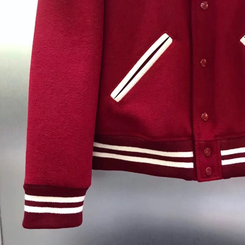 Saint Laurent Wool Varsity Jacket - DesignerGu