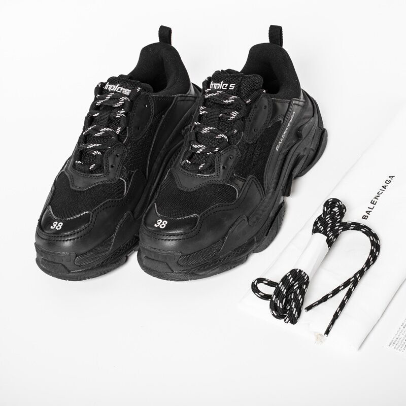 Balenciaga Triple S Trainers Black - DesignerGu