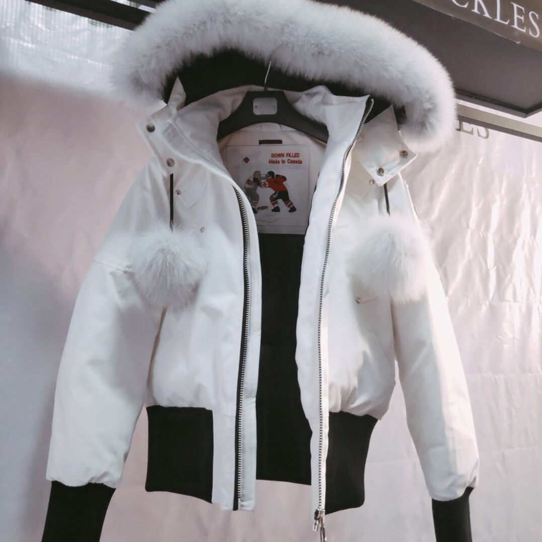 Moose Knuckles White Down Jacket  - DesignerGu