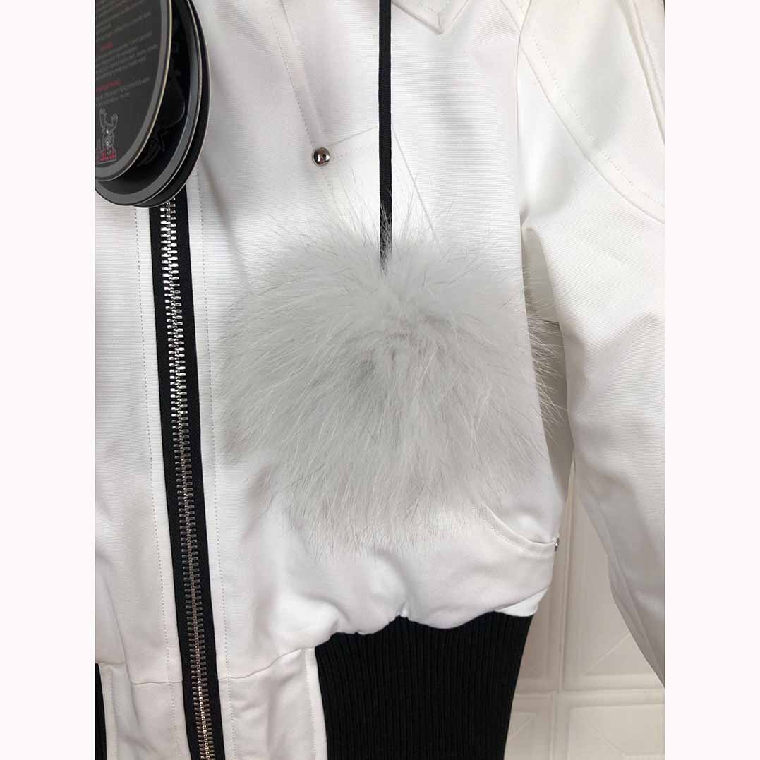 Moose Knuckles White Down Jacket  - DesignerGu