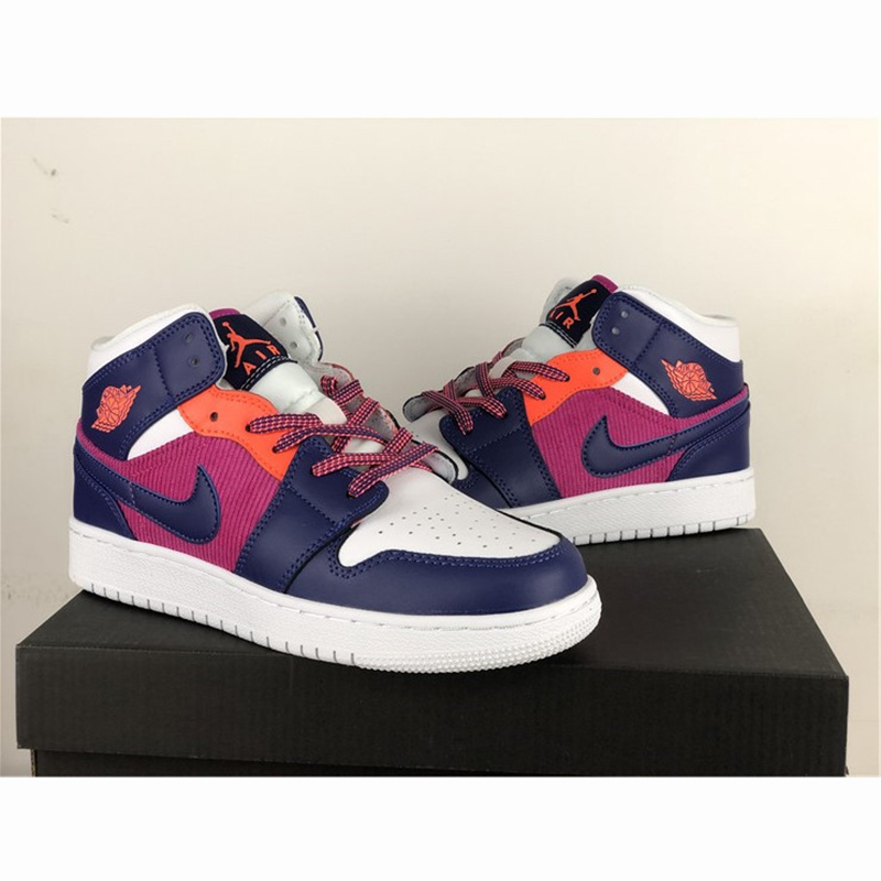 Jordan Air Jordan 1 Mid GS Fire Pink - DesignerGu