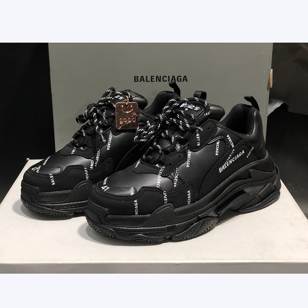 Balenciaga Allover Logo Triple S Sneaker  - DesignerGu