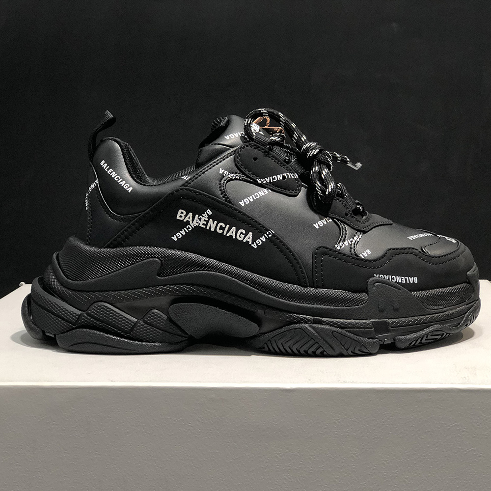 Balenciaga Allover Logo Triple S Sneaker  - DesignerGu