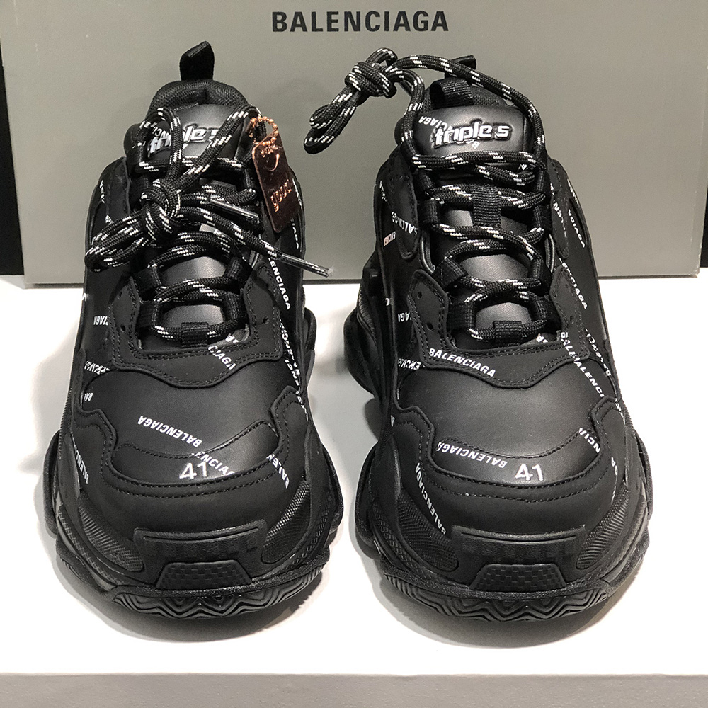 Balenciaga Allover Logo Triple S Sneaker  - DesignerGu