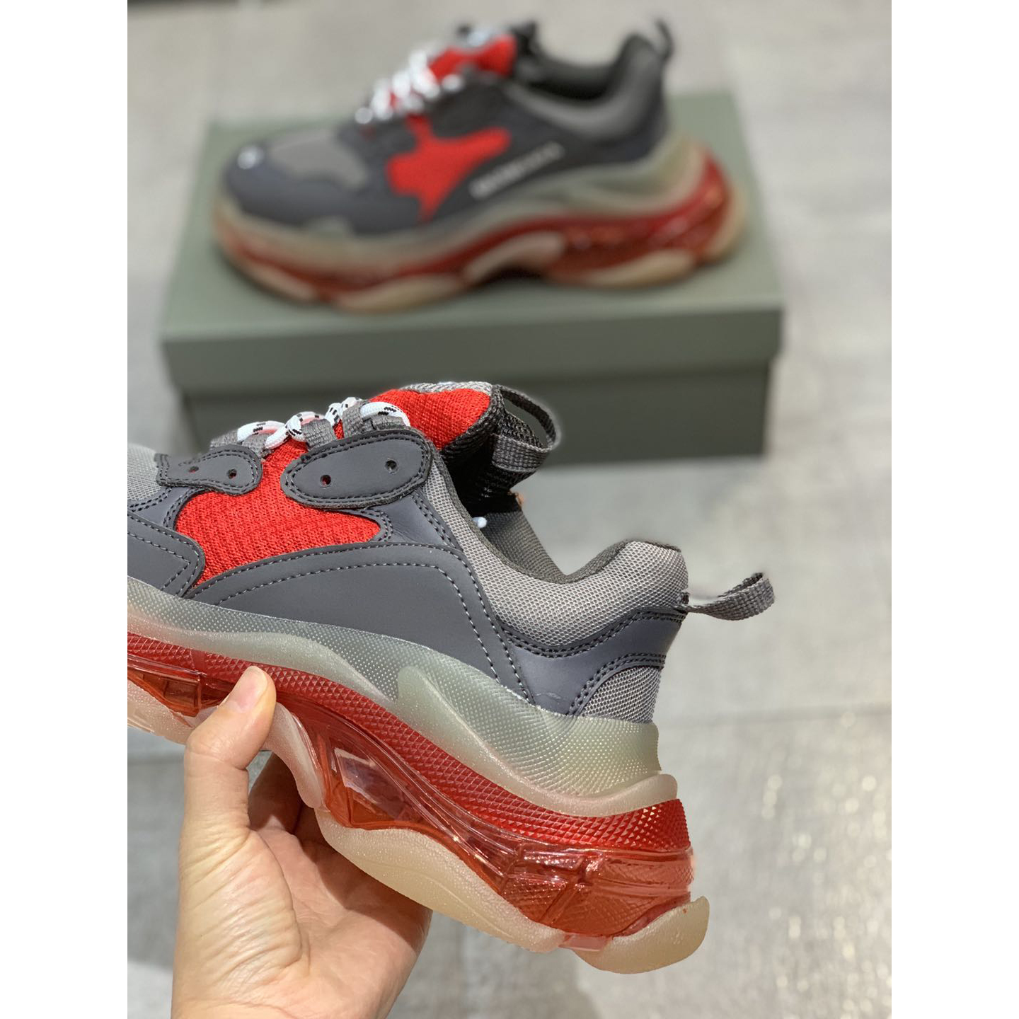 Balenciaga Triple S Clear Sole Sneaker  - DesignerGu