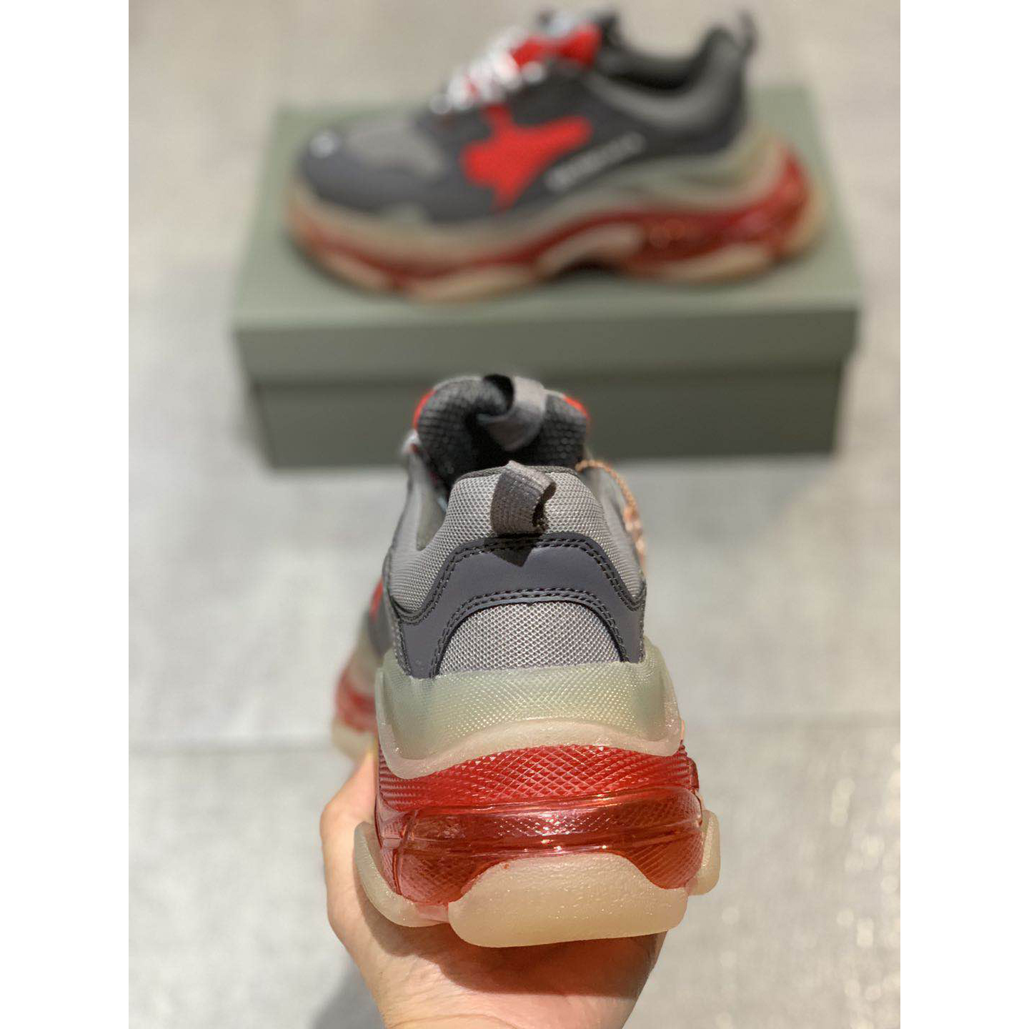 Balenciaga Triple S Clear Sole Sneaker  - DesignerGu