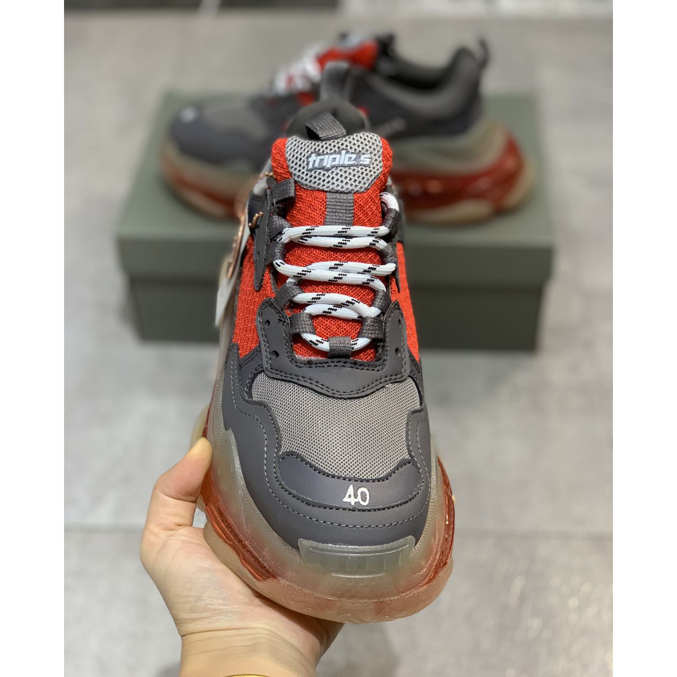 Balenciaga Triple S Clear Sole Sneaker  - DesignerGu