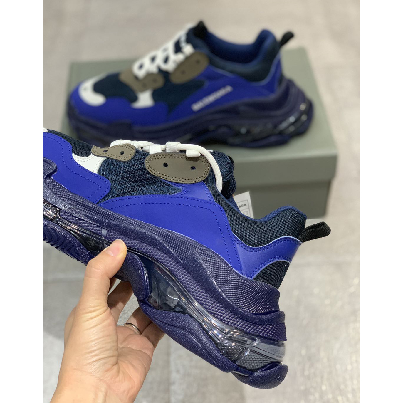 Balenciaga Triple S Clear Sole Sneaker  - DesignerGu