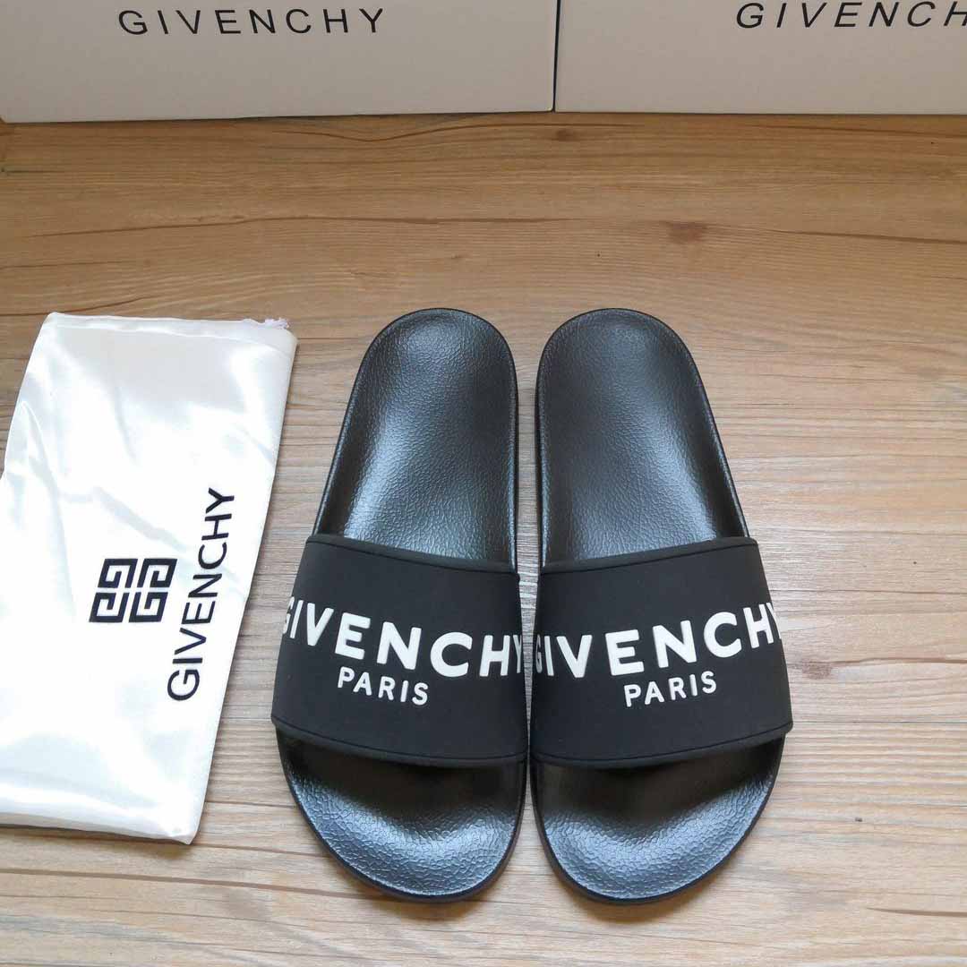 Givenchy Logo-Print Rubber Slides Sandals - DesignerGu