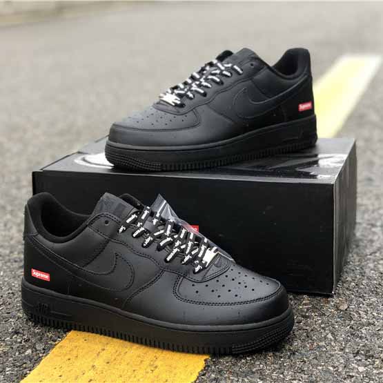 Nike X Supreme Air Force 1 Black - DesignerGu