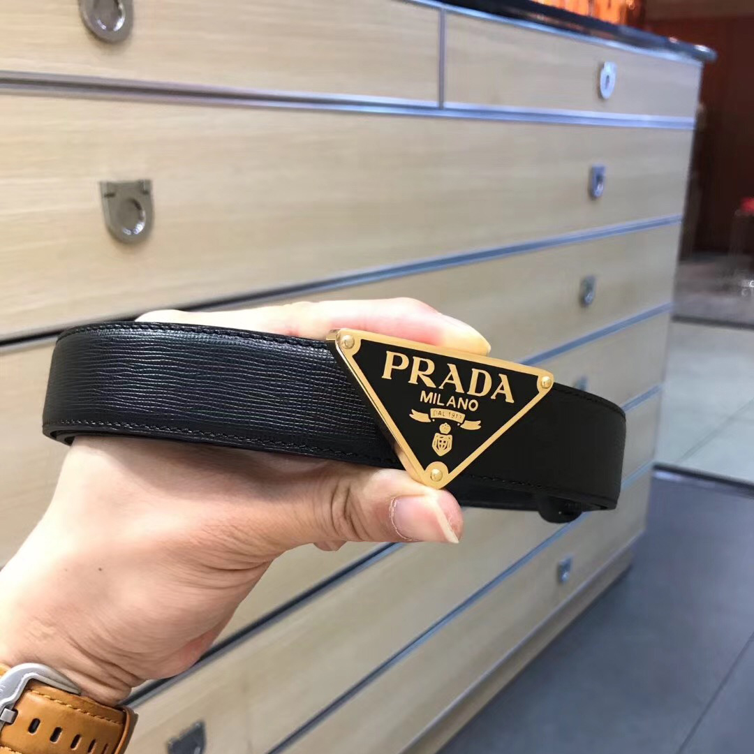 Prada Leather Belt - DesignerGu