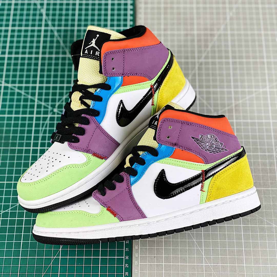 Jordan AJ1 Mid SE “Lightbulb” Multicolor - DesignerGu