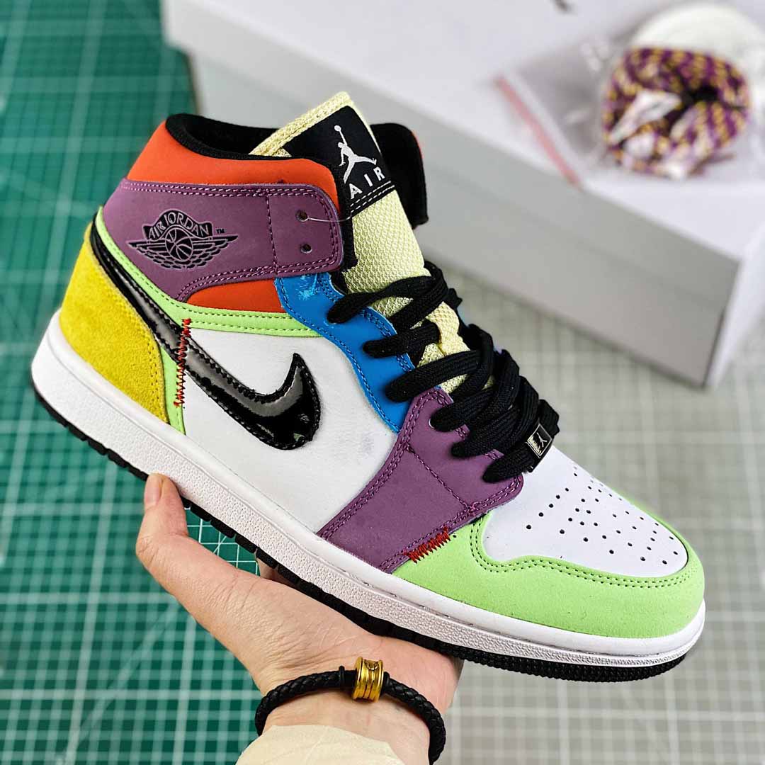 Jordan AJ1 Mid SE “Lightbulb” Multicolor - DesignerGu