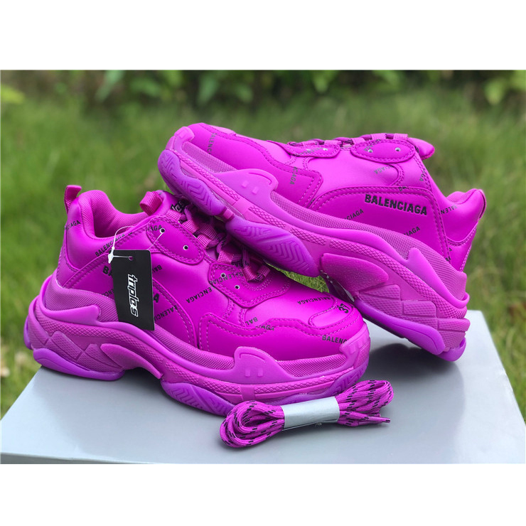 Balenciaga Allover Logo Triple S Sneaker - DesignerGu