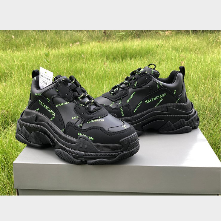 Balenciaga Allover Logo Triple S Sneaker - DesignerGu