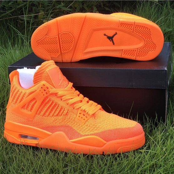 Jordan 4 Retro Flyknit Orange - DesignerGu