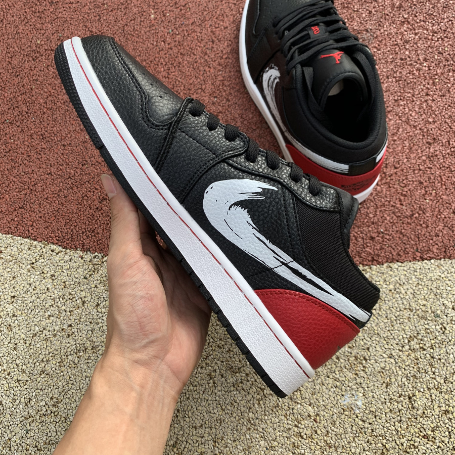 Jordan AJ1 Low Brushstroke DA4659-001 - DesignerGu